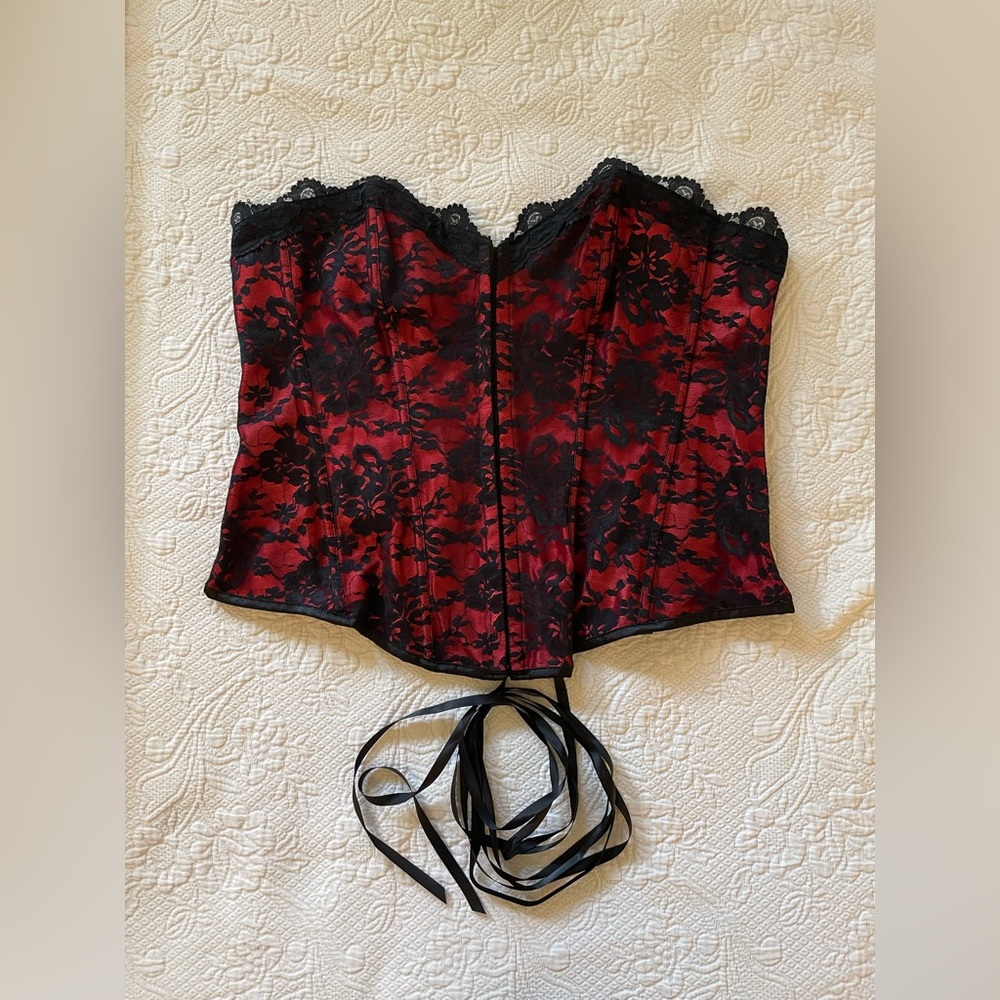 Hips & Curves Lace Corset Bustier Saloon Adjustable Sexy 3X